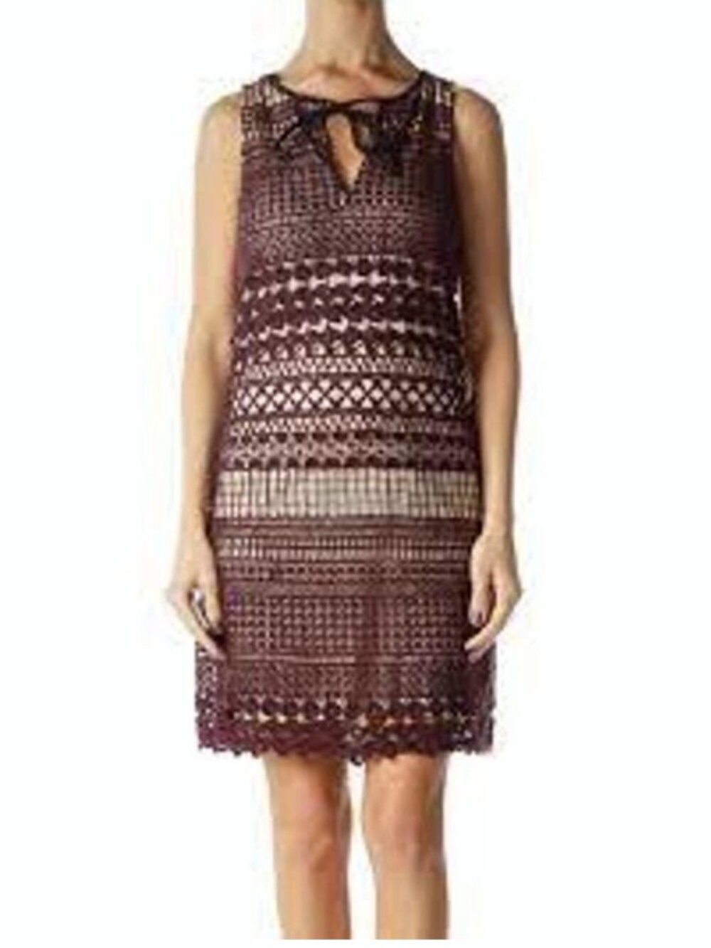 Chelsea 28 crochet dress L burgundy